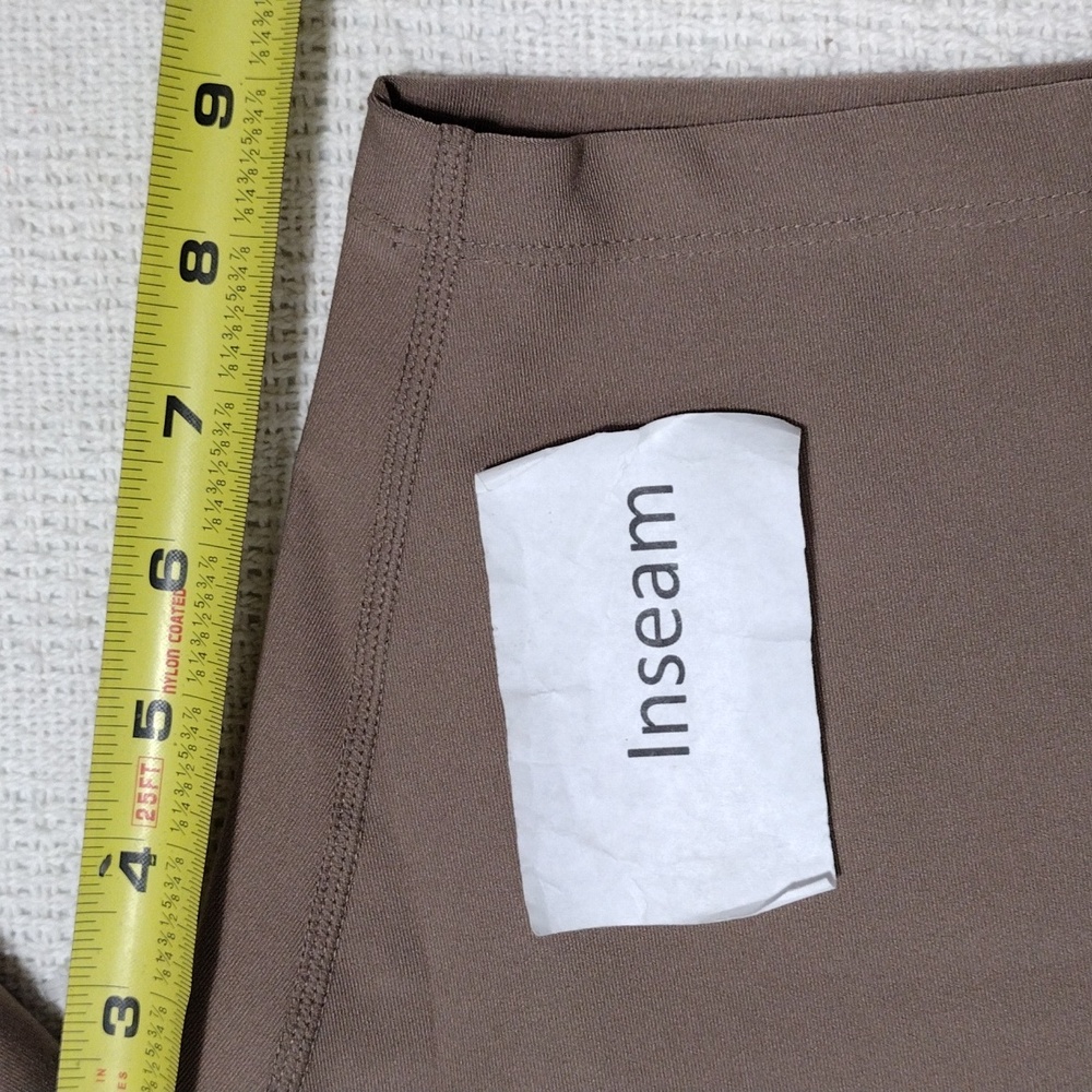 NWT Mpg Sport Avail Deep Taupe High Waisted Bike Short Women Size Small - Picture 7 of 10